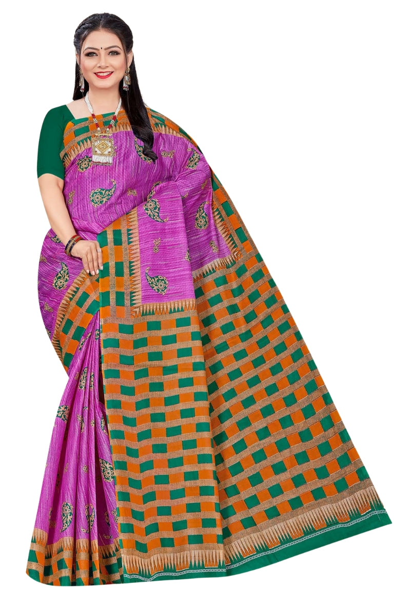 Siburi Screen Print Ready-to-Wear Saree