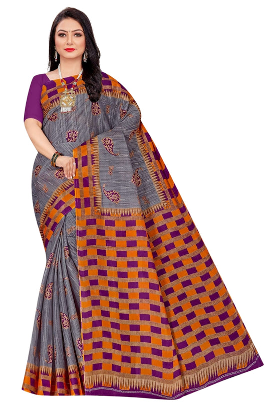 Siburi Screen Print Ready-to-Wear Saree