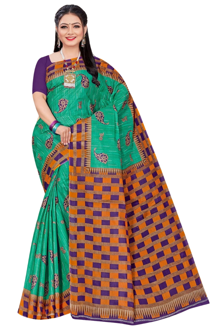 Siburi Screen Print Ready-to-Wear Saree