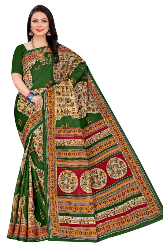 Siburi Screen Print Ready-to-Wear Saree