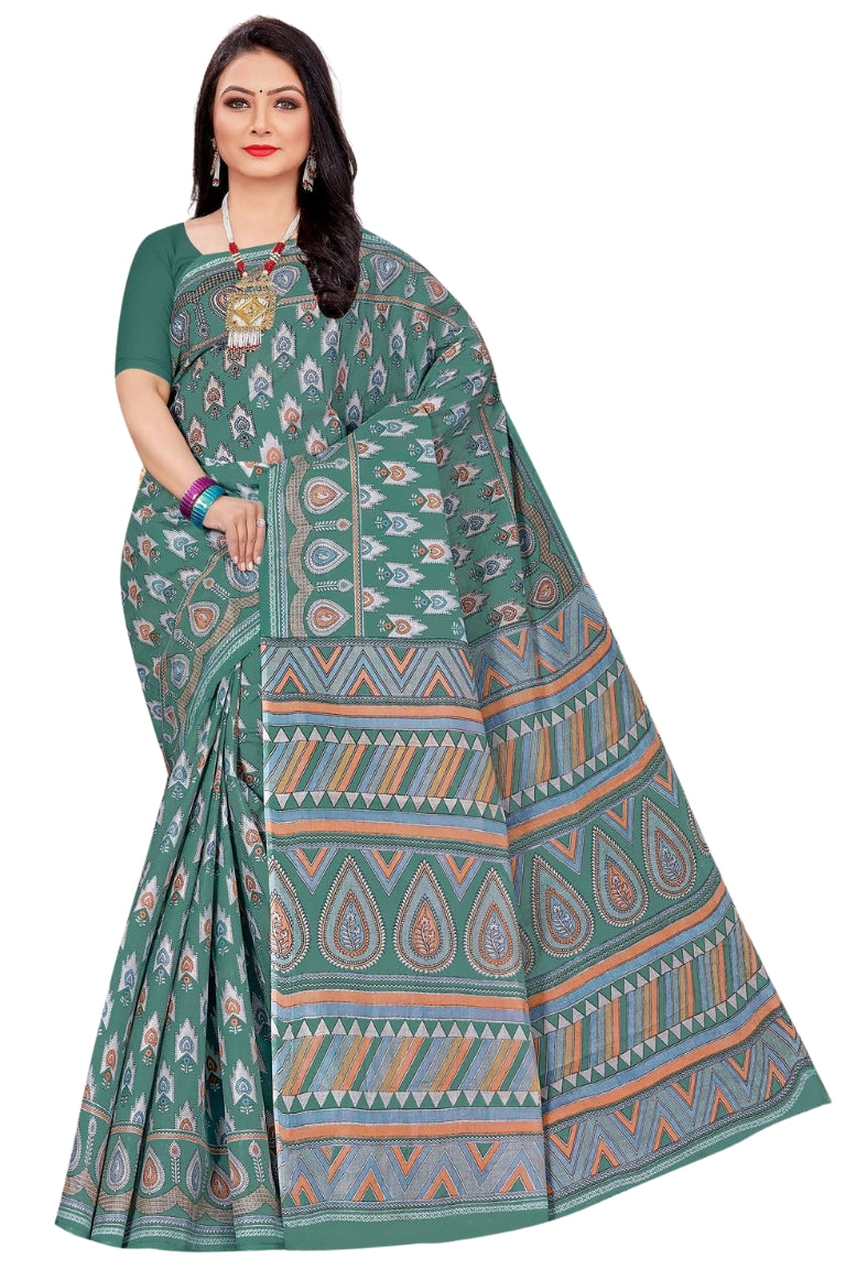 Siburi Screen Print Ready-to-Wear Saree