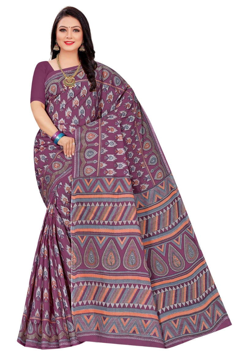 Siburi Screen Print Ready-to-Wear Saree