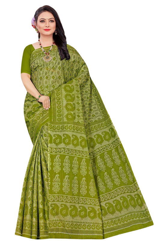 Siburi Screen Print Ready-to-Wear Saree