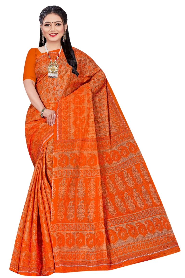 Siburi Screen Print Ready-to-Wear Saree