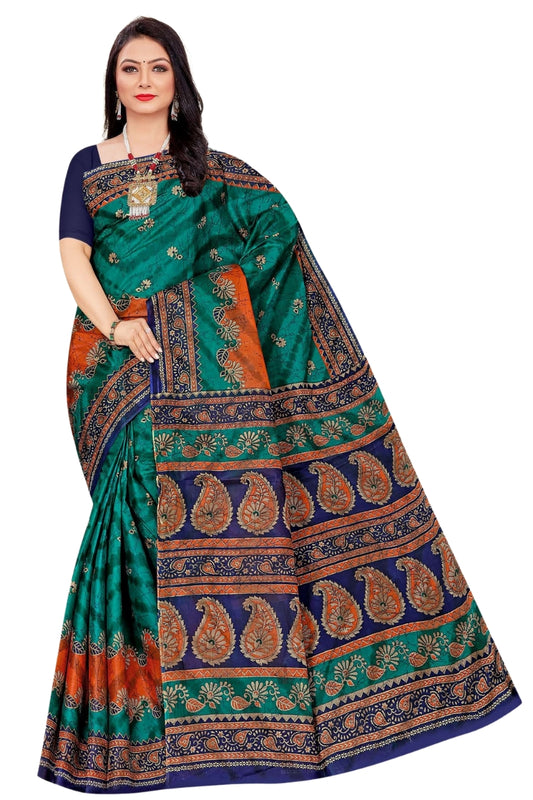 Siburi Screen Print Ready-to-Wear Saree