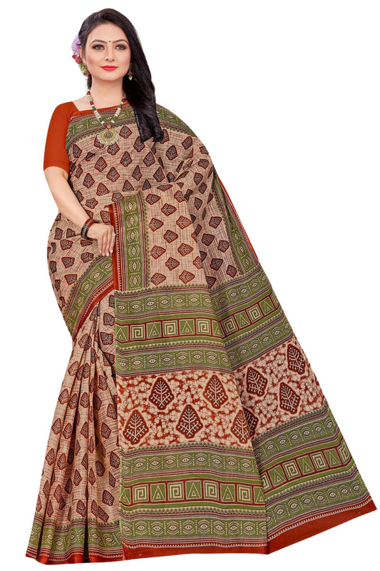 Siburi Screen Print Ready-to-Wear Saree