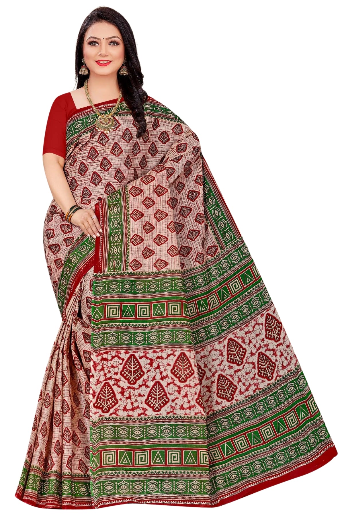 Siburi Screen Print Ready-to-Wear Saree