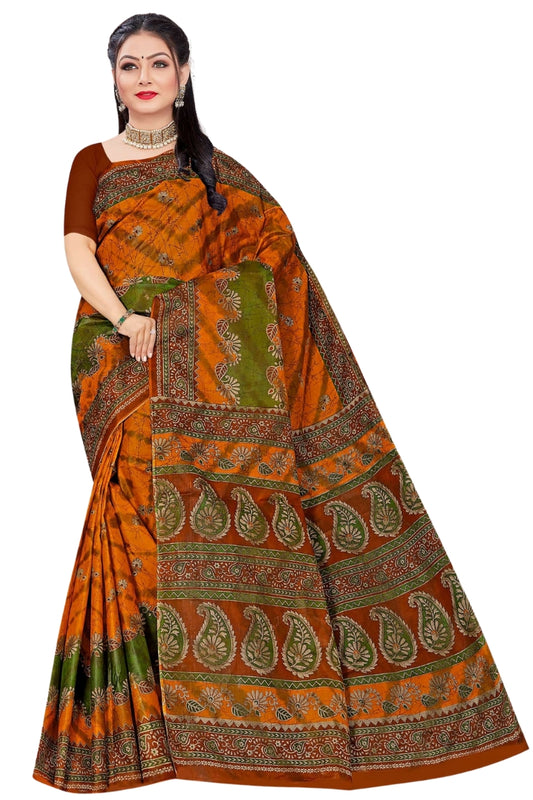 Siburi Screen Print Ready-to-Wear Saree