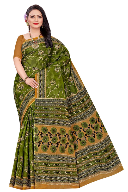 Siburi Screen Print Ready-to-Wear Saree