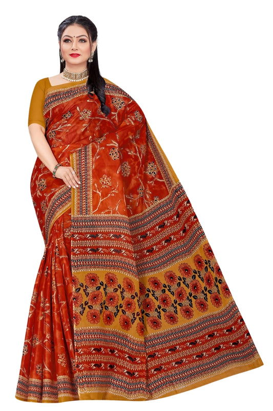 Siburi Screen Print Ready-to-Wear Saree