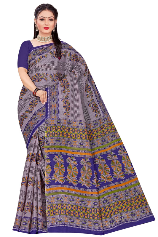 Siburi Screen Print Ready-to-Wear Saree