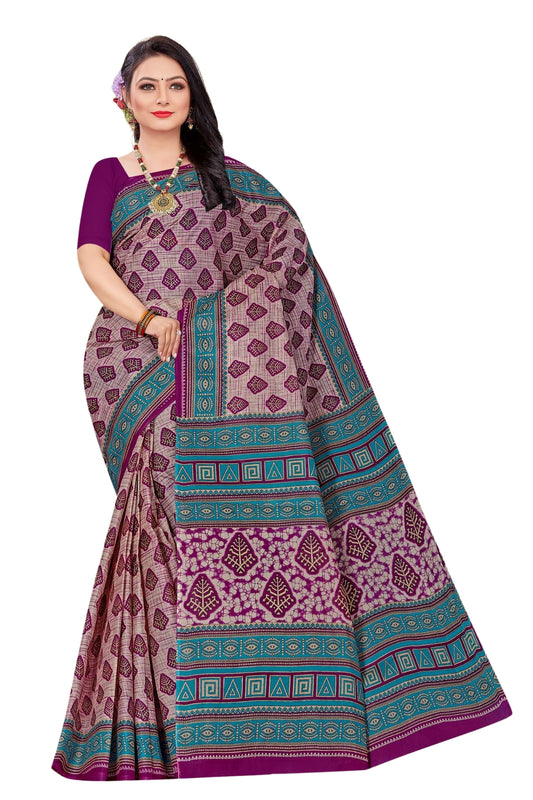 Siburi Screen Print Ready-to-Wear Saree