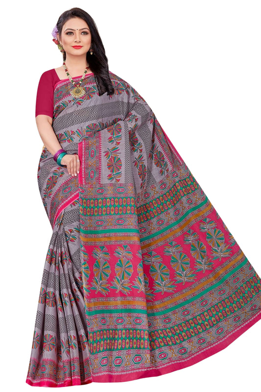 Siburi Screen Print Ready-to-Wear Saree