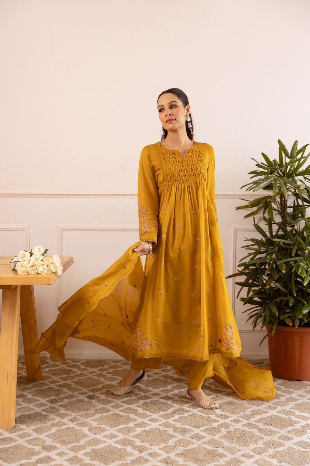 Mul Chanderi Stylish suit