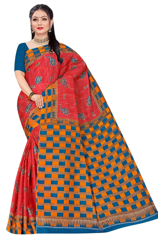 Siburi Screen Print Ready-to-Wear Saree