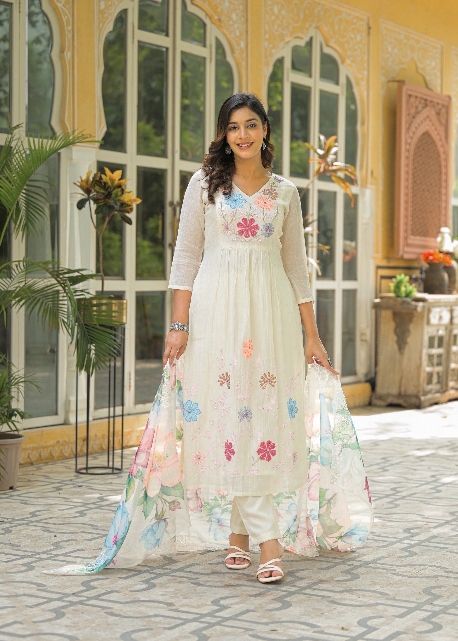 Classy Mul Chanderi Suit