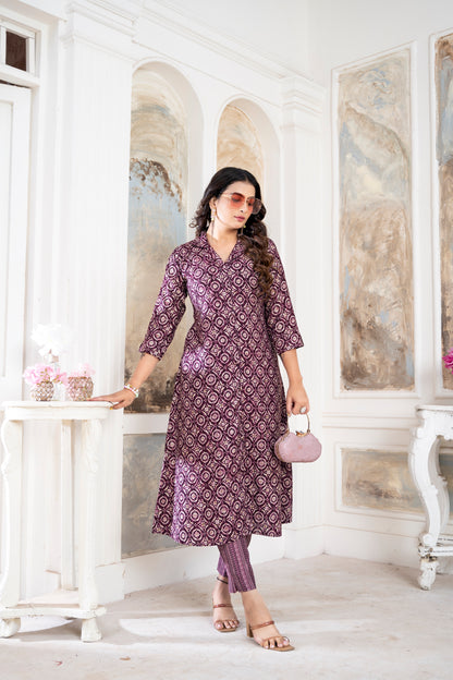 Batik Print Kurti and Pant Set – Everyday Elegance