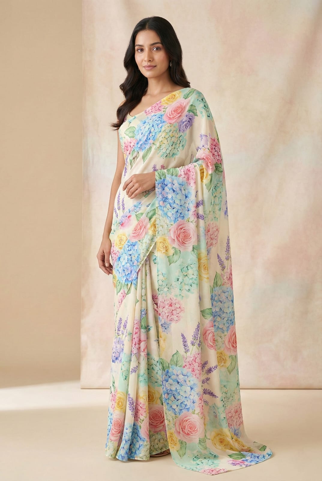 Floral Print Sarees