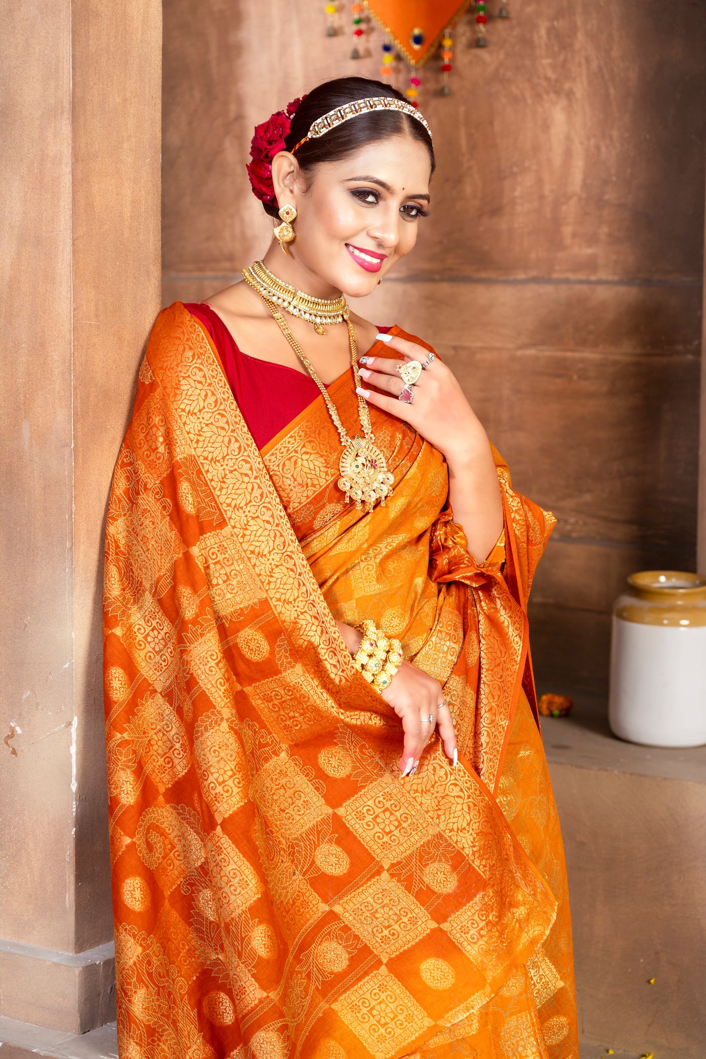 Zari Border Chanderi Saree: Elegance with a Touch of Gold