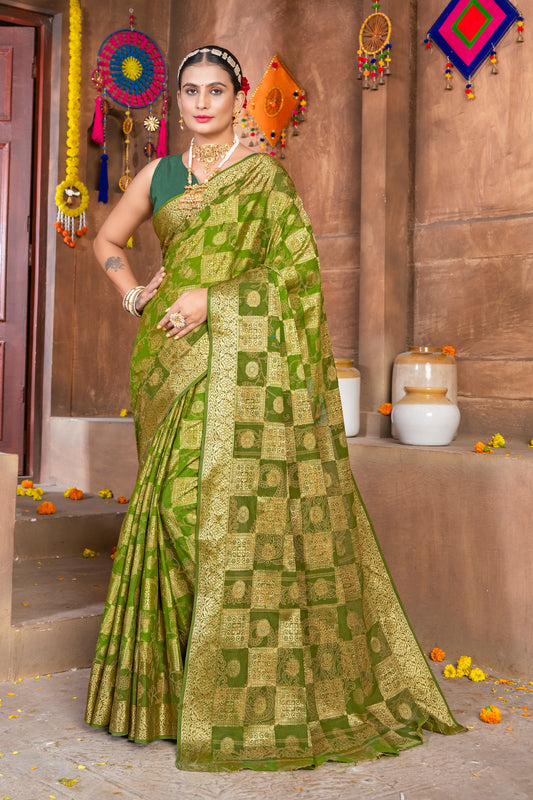 Zari Border Chanderi Saree: Elegance with a Touch of Gold